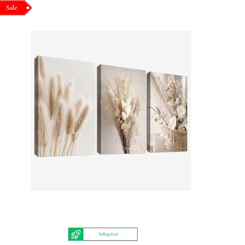 Pcs wooden framed canvas - 3,