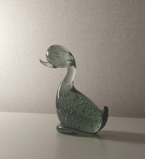 Whitefriars Green Glass Dilly Duck Paperweight.