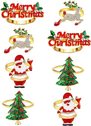 Christmas napkin rings set - christmas, of