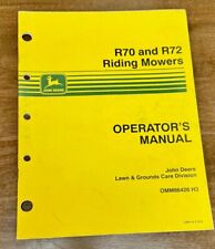 JOHN DEERE R70 & R72 Riding Mowers Operator's Manual