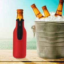 Beer Bottle Cooler With Zipper Extra Thick Neoprene