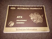 FORD ESCORT AUTOMATIC TRANSAXLE DISASSEMBLY ASSEMBLY TECHNICIANS MANUAL 1982