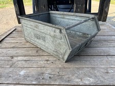 Large Vintage Galvanised Tote Bin Drawer