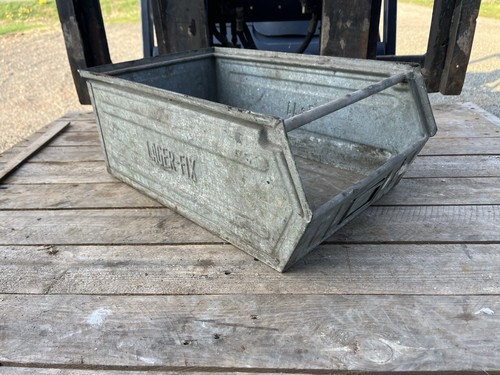 Large vintage galvanised tote - vintage,
