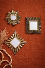 Gold Sunburst Wall Mirrors Set