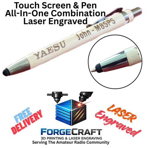 Laser engraved yaesu logo - laser,