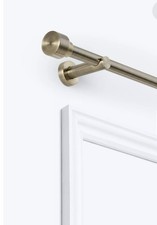 John Lewis Fixed Eyelet Metal Curtain Pole Kit with Stud Finial, Dia.28mm, Anti