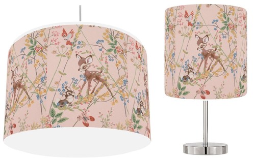 Bambi woodland floral pink - floral,