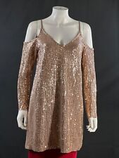 Zara Collection Cold Shoulder Style Party Sparkly Sequined Top Polyester  EU M