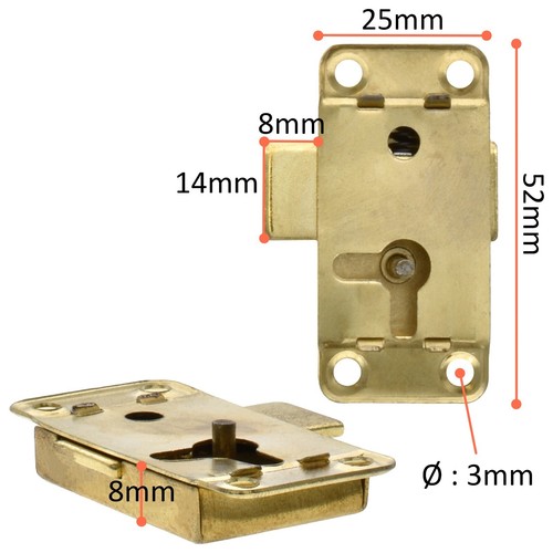 Cabinet lock 52mm 25mm - cabinet, x