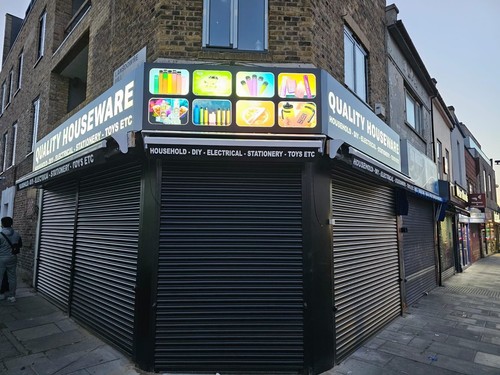 Roller shutter shop sign - shutter-,