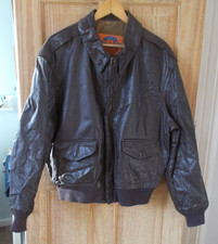 Genuine Issue US Airforce Cooper  A2 Brown Leather Flying Jacket Size  44-46 in.