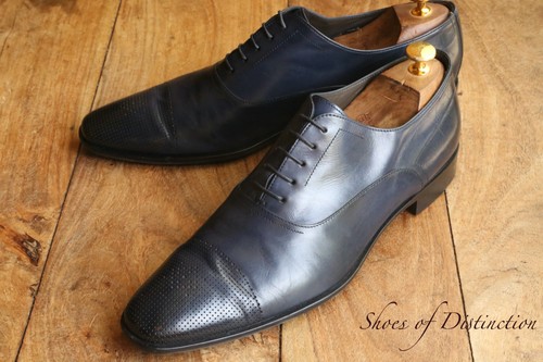 Hugo boss navy leather - leather, oxford
