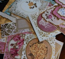 Card Toppers Botanical Vintage Floral Papers And Toppers Craft X 35 Pieces