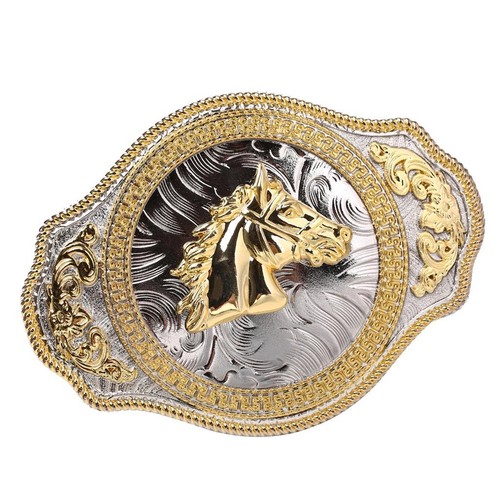 Rodeo engraved golden horse - engraved,