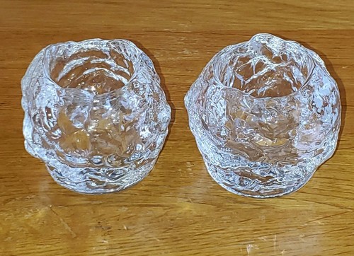 Two kosta boda snowball votive - boda,