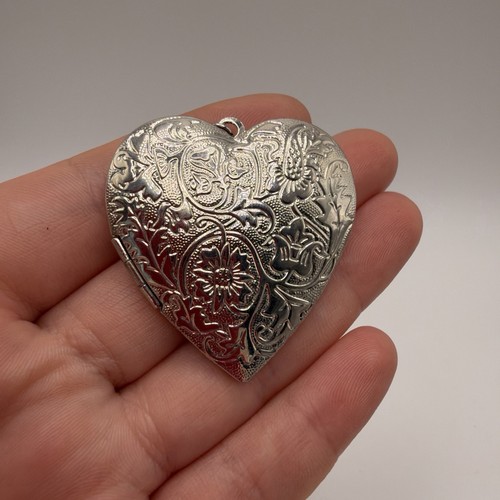 Vintage floral etched silver - floral,