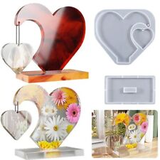 Dual Love Heart Photo Frame Epoxy Mold for DIY Resin Decorative Silicone Mould
