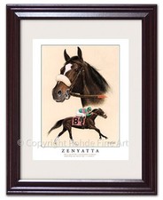 Zenyatta framed horse racing - framed,