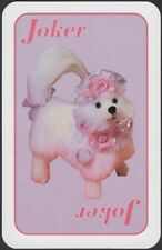 Playing Cards JOKER Single Card Old Vintage * BARBIE POODLE DOG  Mattel Toy Doll