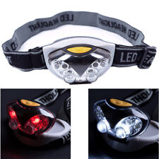 6LED Headtorch Red & White Light Fishing Camping Outdoors Head Torch UK