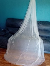 Ivory 2 tier chapel length veil with comb slide plain edge v422