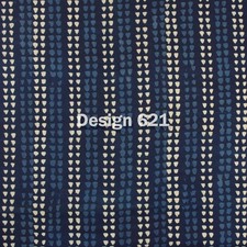 Natural Indigo Arrows Print