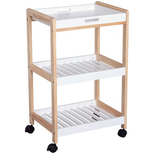 Homcom mobile serving trolley - homcom,