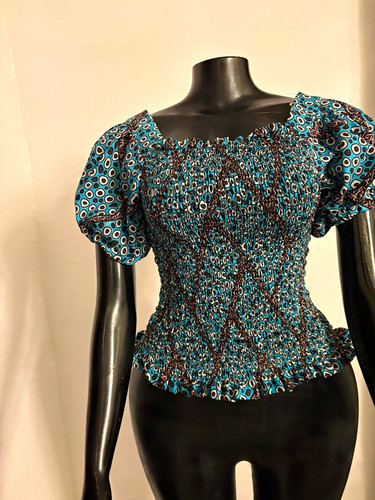 Women blue dashiki african - blue,