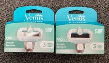 6 GILLETTE VENUS DELUXE SMOOTH SENSITIVE WITH SKIN CUSHION REFILL CARTRIDGES