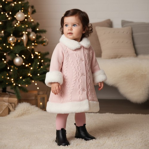 Baby girl knitted coat jacket - girl,