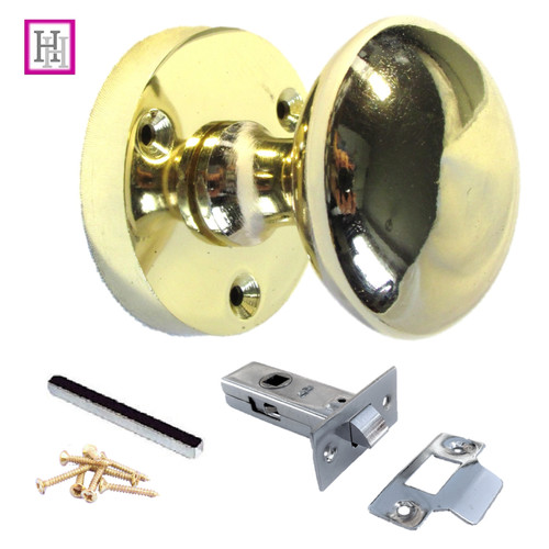 Brass door knobs - brass,
