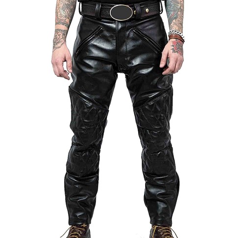 Men black quilted - men's,