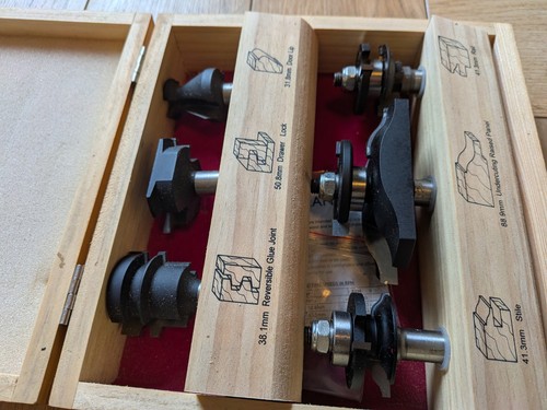 Router bit set - router, panel