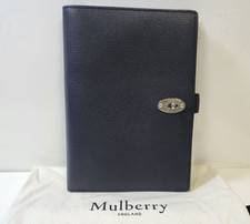 (NEW) Mulberry Postman's Lock Notebook Cover Midnight Blue + Notebook | RRP £330