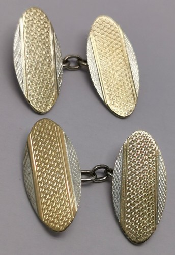 Vtg 1940s art deco 9ct - 9ct, on