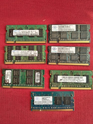 Various old laptop ram - 7,