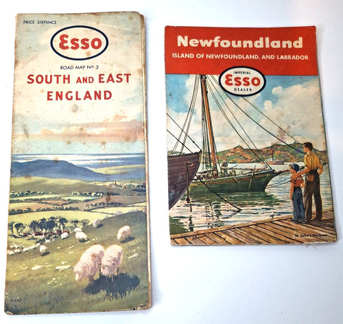 Vintage esso road maps - esso, job