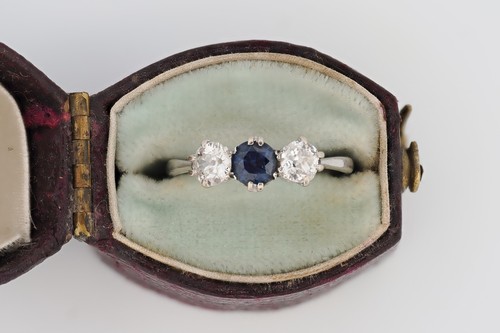 Antique edwardian sapphire - edwardian,