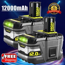 12Ah 8AH 18V Battery For Ryobi One Plus P108 Li-ion RB18L50 RB18L40 or Charger