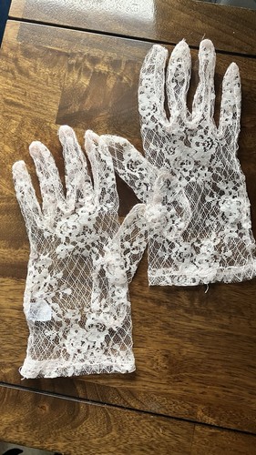 Light pink lace - pink, gloves