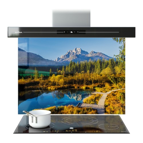 Kitchen glass splashback - glass,