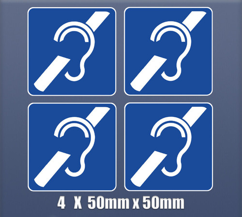Deaf sticker hard hearing blue - deaf,