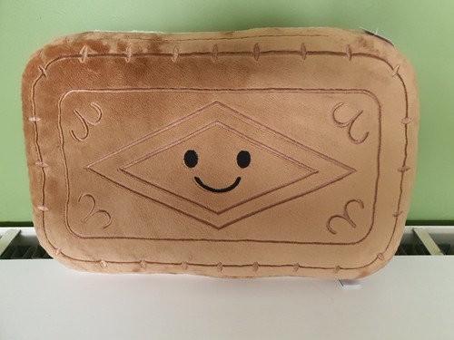Biscuit custard cream cushion - custard,