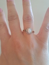 9ct Yellow Gold Opal & Diamond