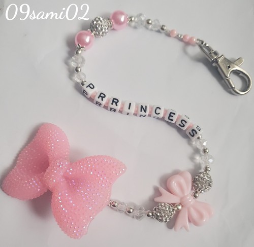 Personalised bling dummy clip - personalised,