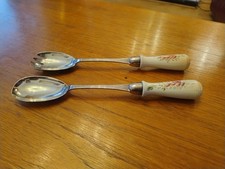 Antique Deykin & Harrison Venetian Silver Plated Serving Fork & Spoon c1895-1925