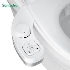 SAMODRA Non-Electric Button Bidet Dual Nozzle Toilet Seat Attachment
