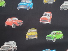 Mini car fabric 100 - fabric, cotton