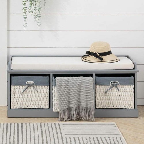 Wood shoes bench cushion seat - wood,